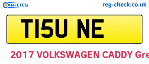 T15UNE are the vehicle registration plates.