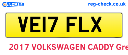 VE17FLX are the vehicle registration plates.