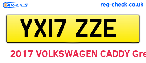 YX17ZZE are the vehicle registration plates.