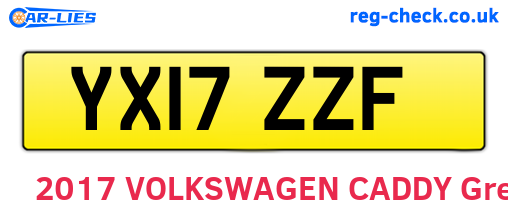 YX17ZZF are the vehicle registration plates.