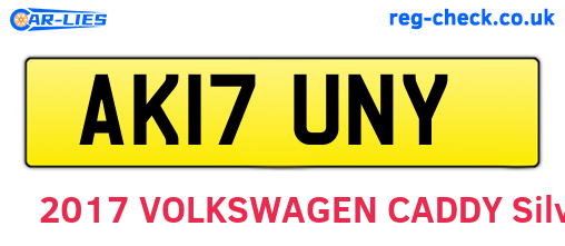 AK17UNY are the vehicle registration plates.