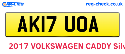 AK17UOA are the vehicle registration plates.