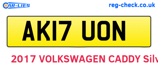 AK17UON are the vehicle registration plates.