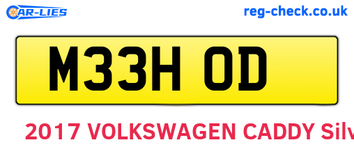 M33HOD are the vehicle registration plates.