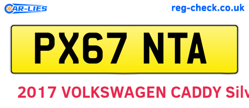 PX67NTA are the vehicle registration plates.