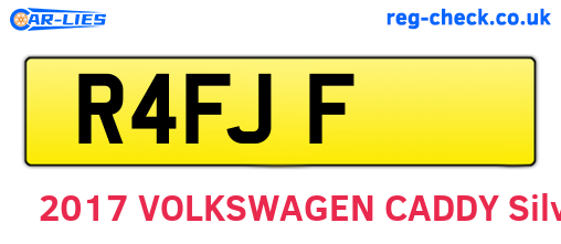 R4FJF are the vehicle registration plates.