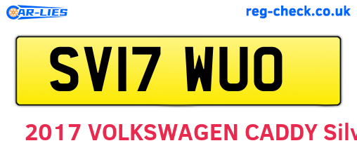 SV17WUO are the vehicle registration plates.
