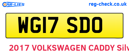 WG17SDO are the vehicle registration plates.