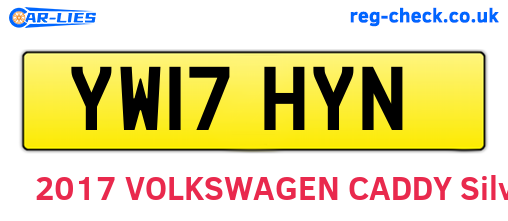 YW17HYN are the vehicle registration plates.