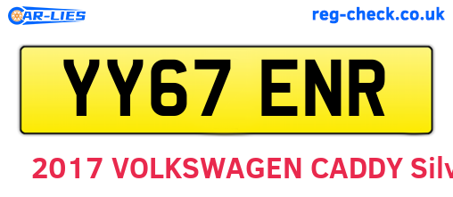 YY67ENR are the vehicle registration plates.