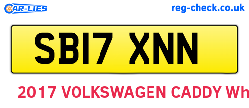 SB17XNN are the vehicle registration plates.