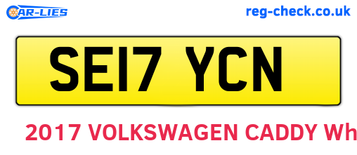 SE17YCN are the vehicle registration plates.