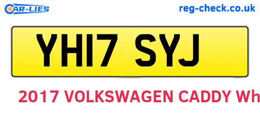 YH17SYJ are the vehicle registration plates.