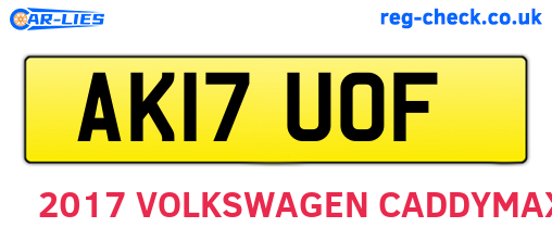 AK17UOF are the vehicle registration plates.