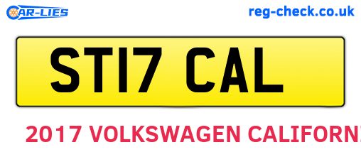 ST17CAL are the vehicle registration plates.