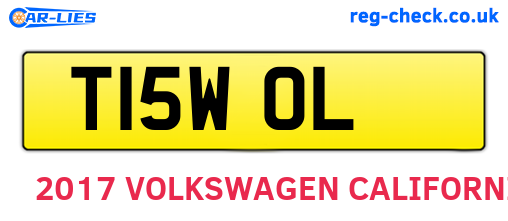 T15WOL are the vehicle registration plates.