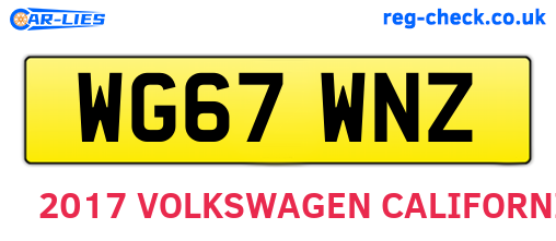 WG67WNZ are the vehicle registration plates.