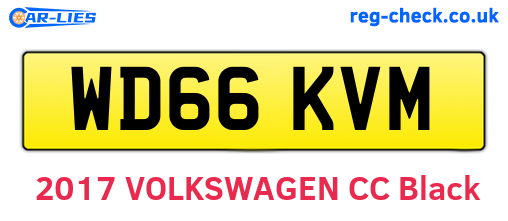 WD66KVM are the vehicle registration plates.