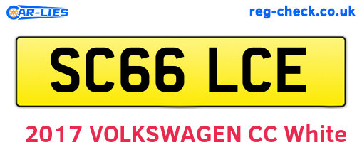 SC66LCE are the vehicle registration plates.
