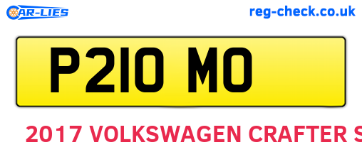 P21OMO are the vehicle registration plates.