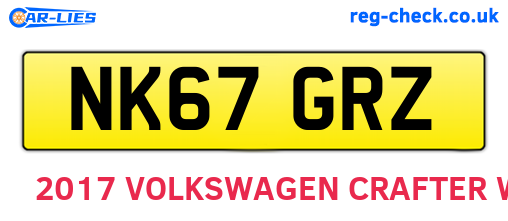 NK67GRZ are the vehicle registration plates.