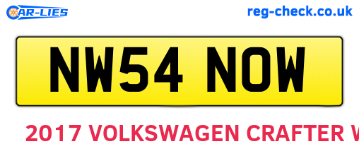 NW54NOW are the vehicle registration plates.