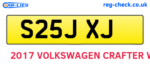 S25JXJ are the vehicle registration plates.