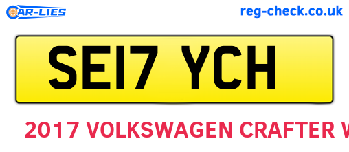 SE17YCH are the vehicle registration plates.