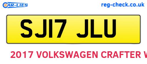 SJ17JLU are the vehicle registration plates.
