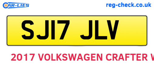 SJ17JLV are the vehicle registration plates.