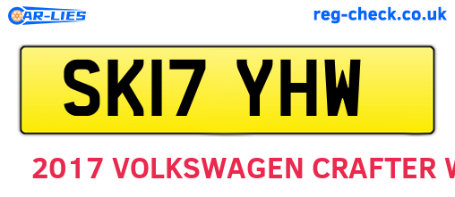 SK17YHW are the vehicle registration plates.