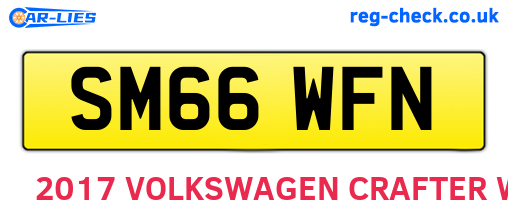 SM66WFN are the vehicle registration plates.