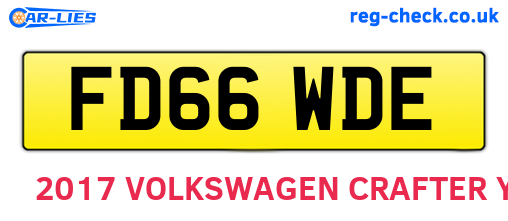 FD66WDE are the vehicle registration plates.