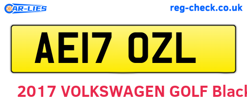 AE17OZL are the vehicle registration plates.