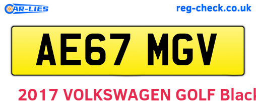 AE67MGV are the vehicle registration plates.