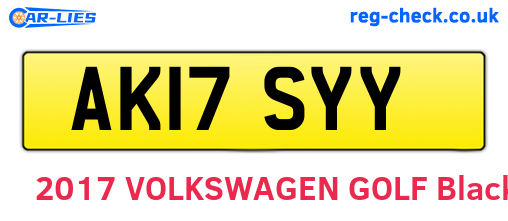 AK17SYY are the vehicle registration plates.