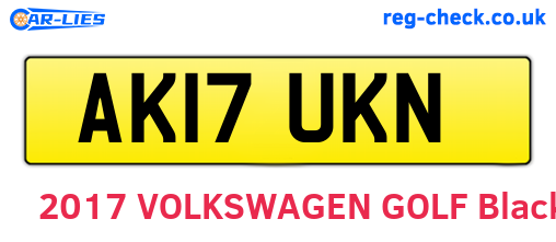 AK17UKN are the vehicle registration plates.