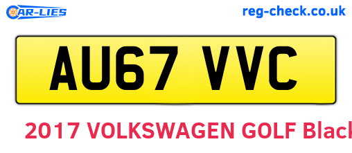 AU67VVC are the vehicle registration plates.