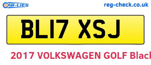 BL17XSJ are the vehicle registration plates.