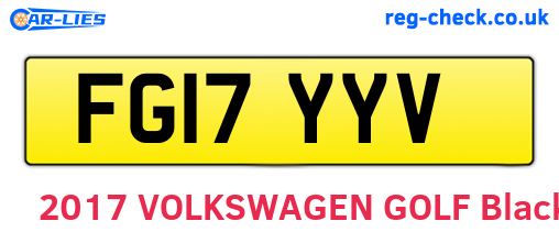 FG17YYV are the vehicle registration plates.