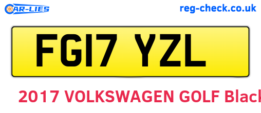 FG17YZL are the vehicle registration plates.