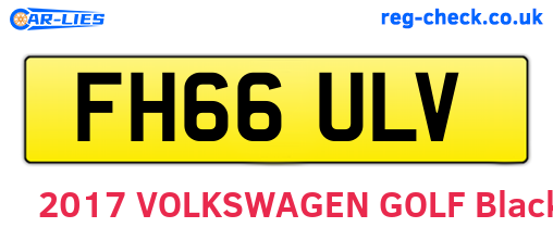 FH66ULV are the vehicle registration plates.