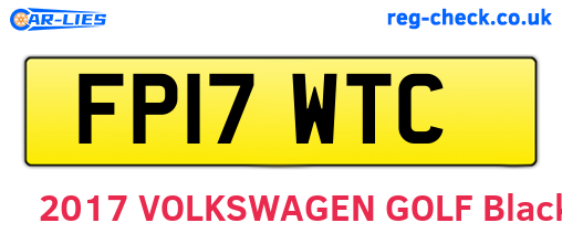 FP17WTC are the vehicle registration plates.