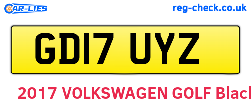 GD17UYZ are the vehicle registration plates.