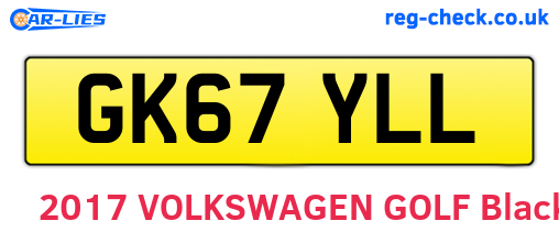 GK67YLL are the vehicle registration plates.