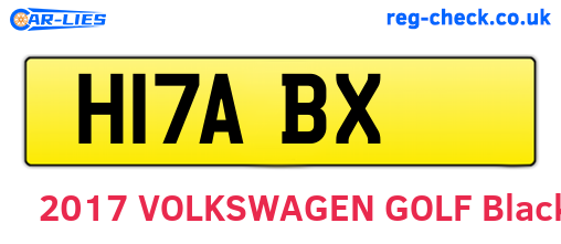 H17ABX are the vehicle registration plates.