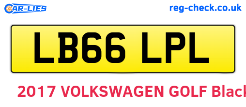 LB66LPL are the vehicle registration plates.