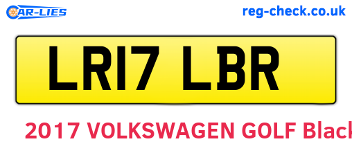 LR17LBR are the vehicle registration plates.