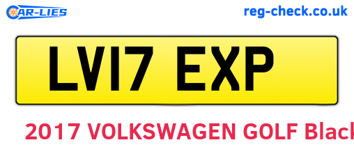 LV17EXP are the vehicle registration plates.
