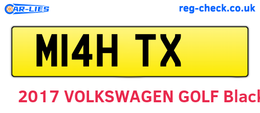 M14HTX are the vehicle registration plates.